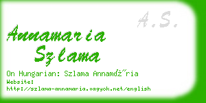 annamaria szlama business card